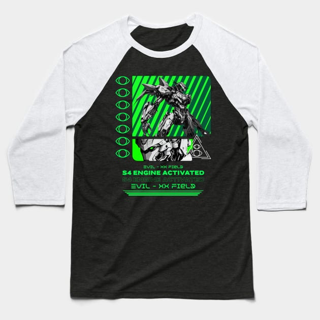 anime inspired robot titan Baseball T-Shirt by Gu-Gu Store